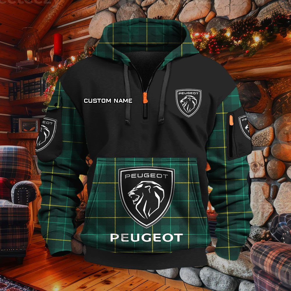 Sweat à capuche à demi-zip Peugeot – Image 5