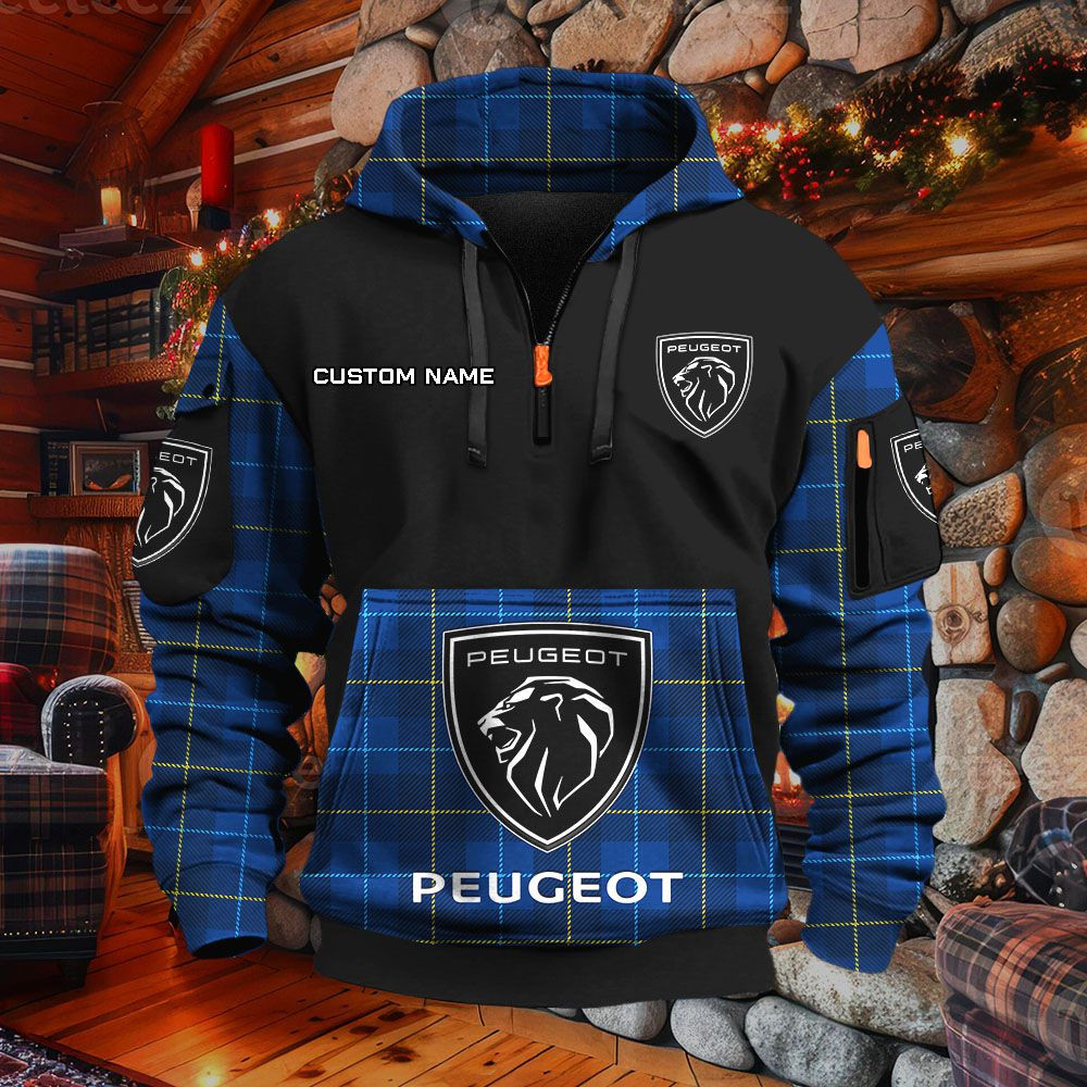 Sweat à capuche à demi-zip Peugeot – Image 6