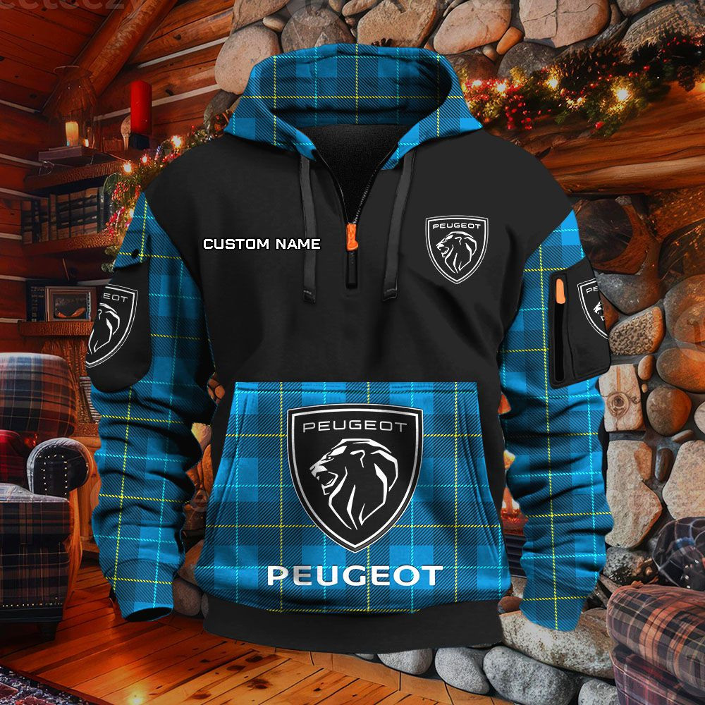 Sweat à capuche à demi-zip Peugeot – Image 7