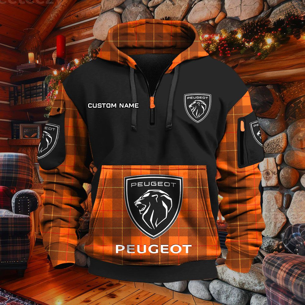 Sweat à capuche à demi-zip Peugeot – Image 8