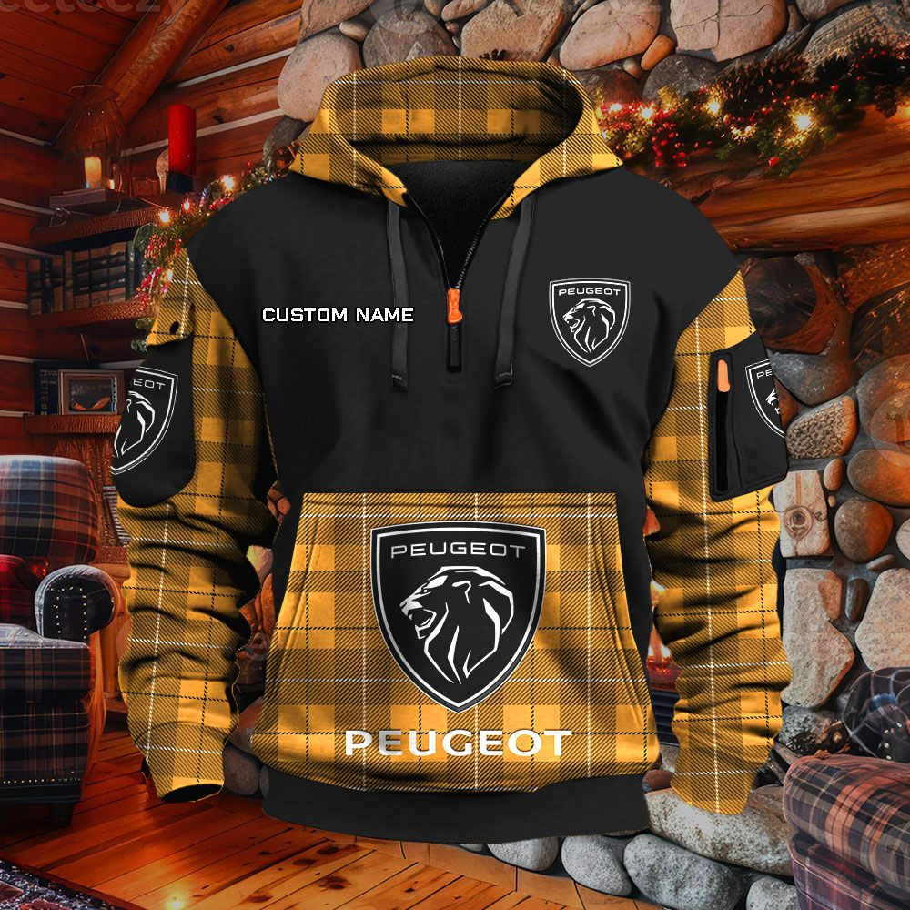 Sweat à capuche à demi-zip Peugeot – Image 9