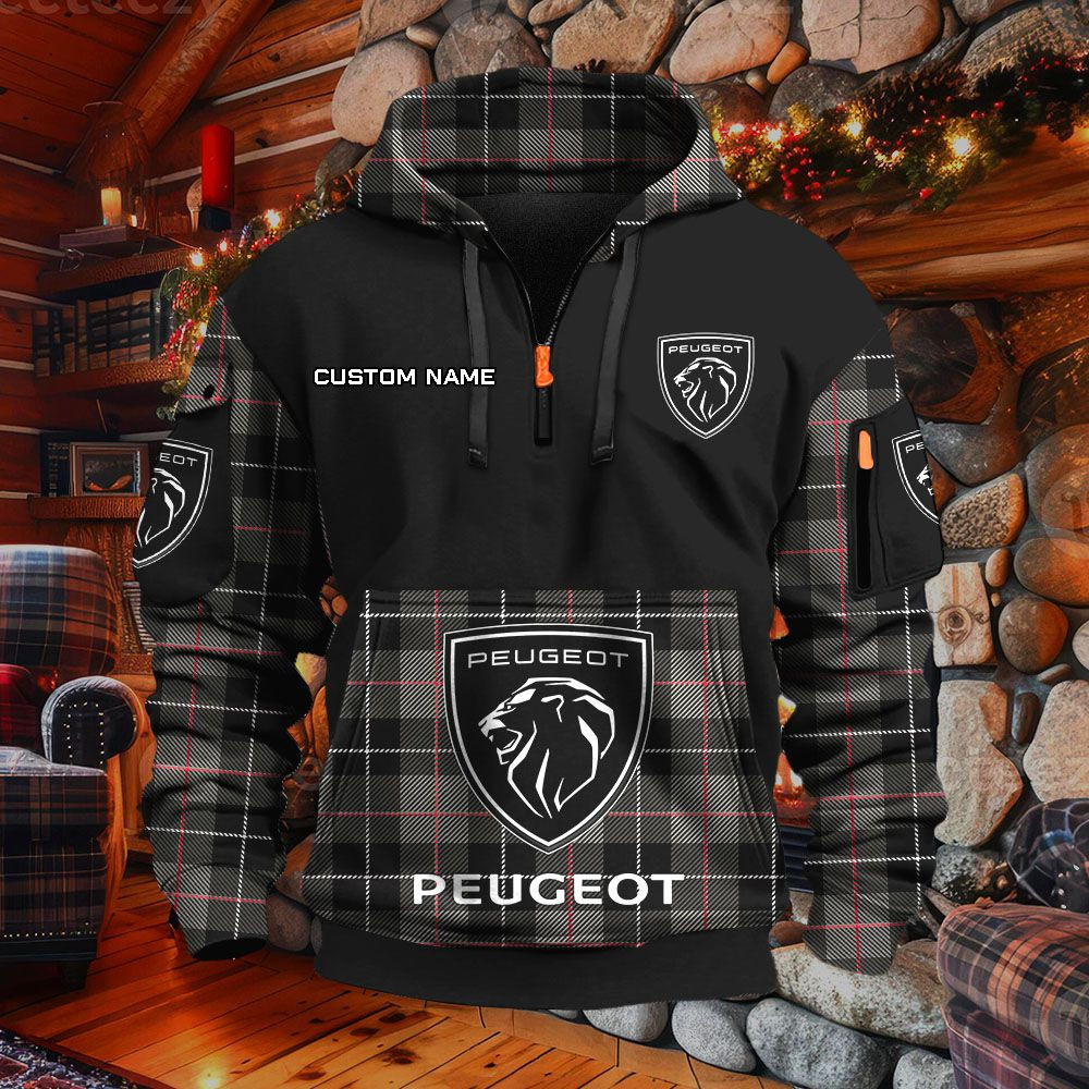 Sweat à capuche à demi-zip Peugeot