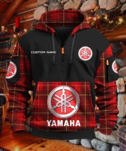 Sweat à capuche à demi-zip Yamaha