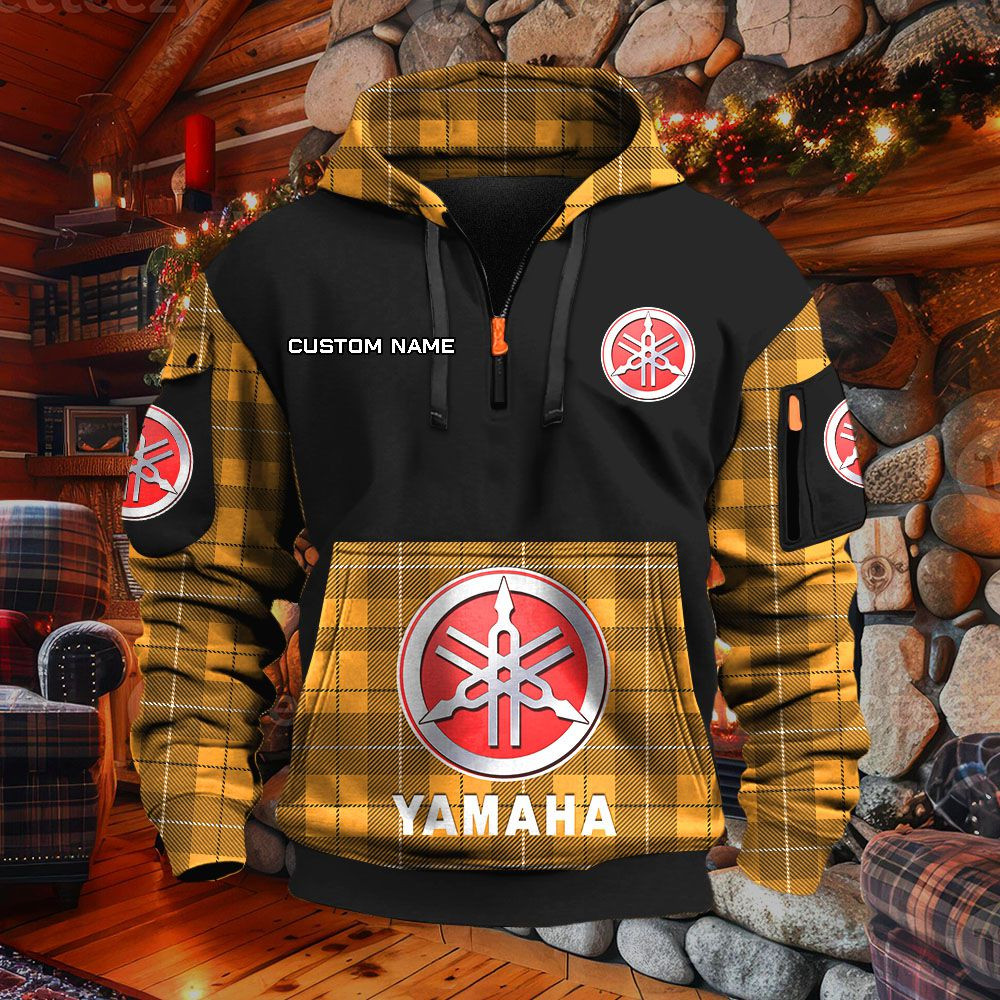 Sweat à capuche à demi-zip Yamaha – Image 9