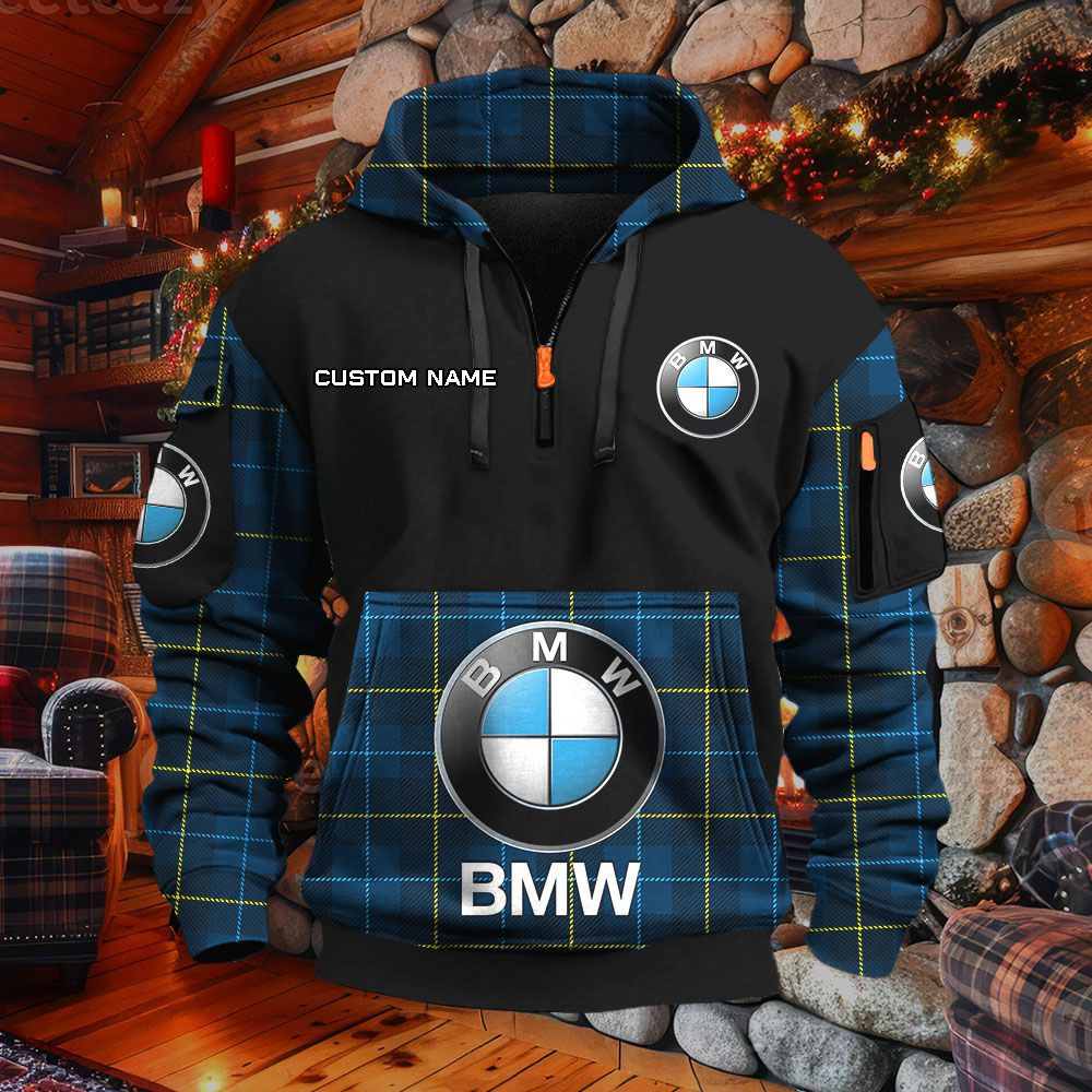 Sweat à capuche à demi-zip BMW Car