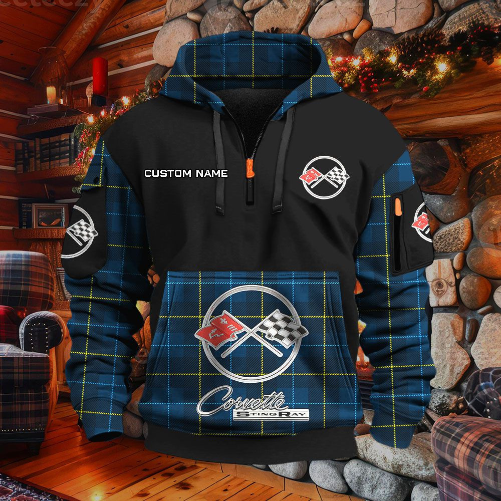 Sweat à capuche à demi-zip Corvette C2 – Image 3