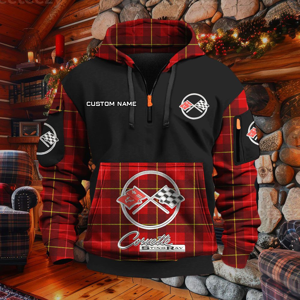 Sweat à capuche à demi-zip Corvette C2