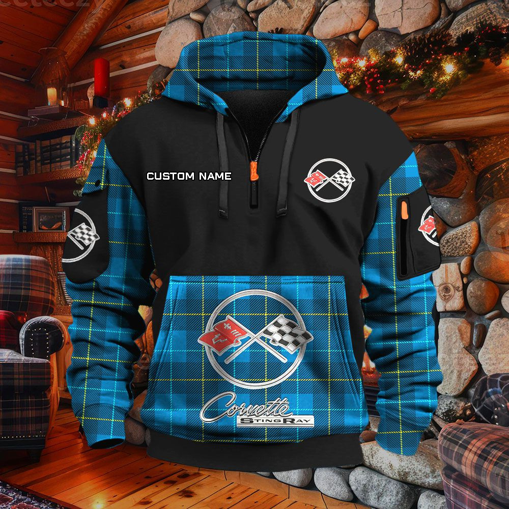 Sweat à capuche à demi-zip Corvette C2 – Image 7