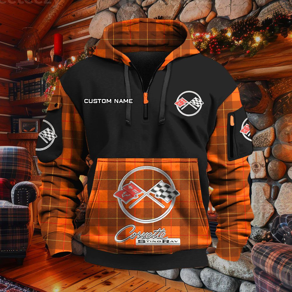 Sweat à capuche à demi-zip Corvette C2 – Image 8