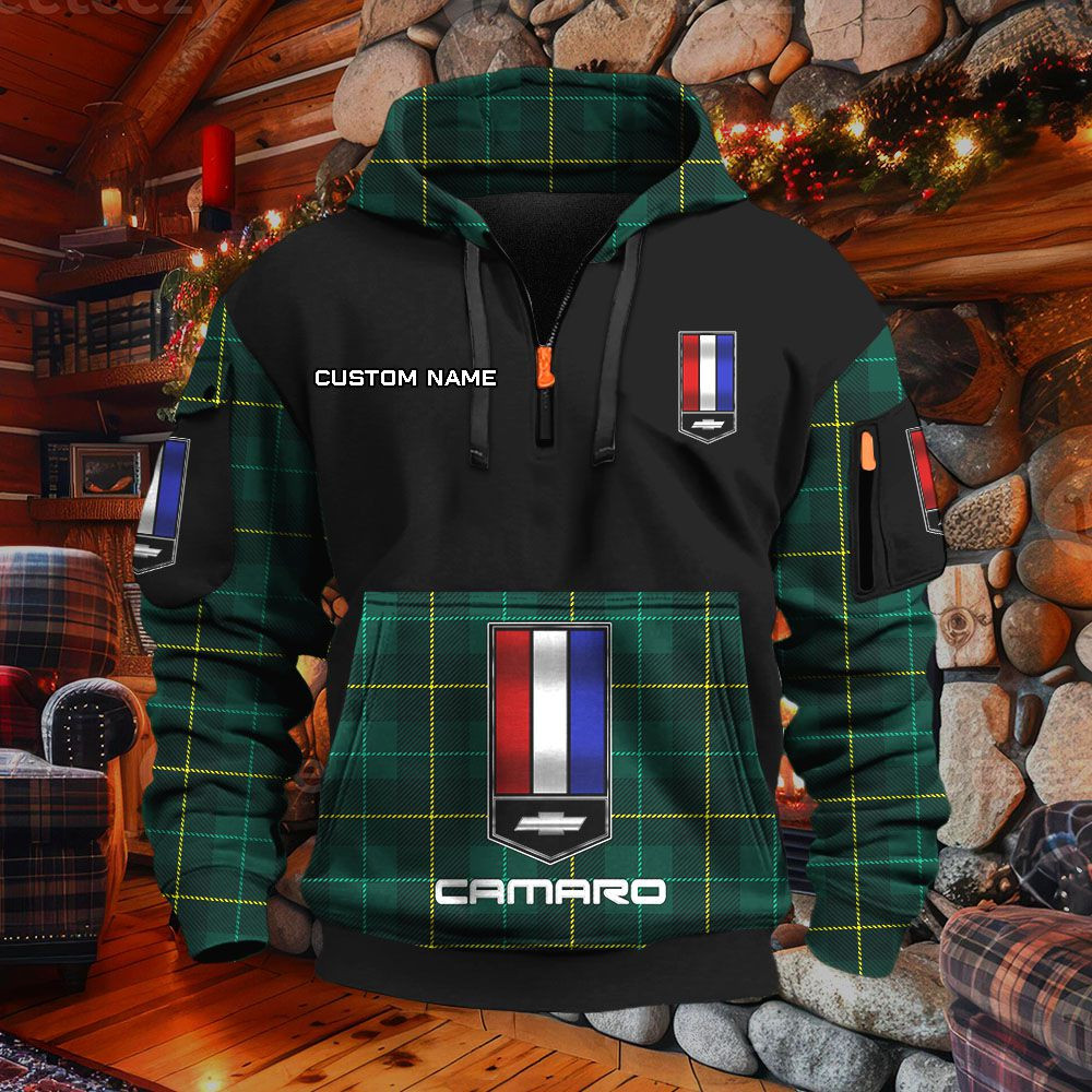 Sweat à capuche à demi-zip Chevrolet Camaro – Image 6