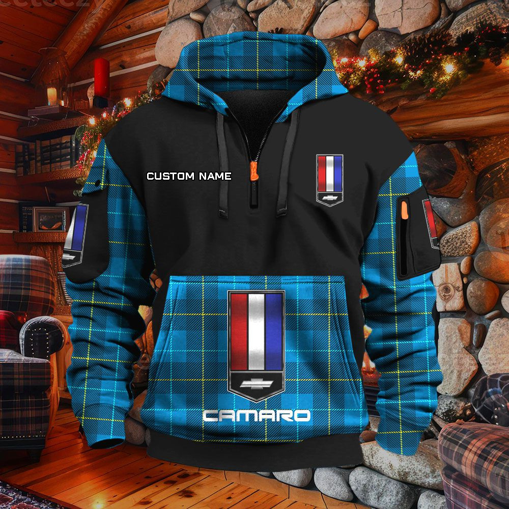 Sweat à capuche à demi-zip Chevrolet Camaro – Image 7