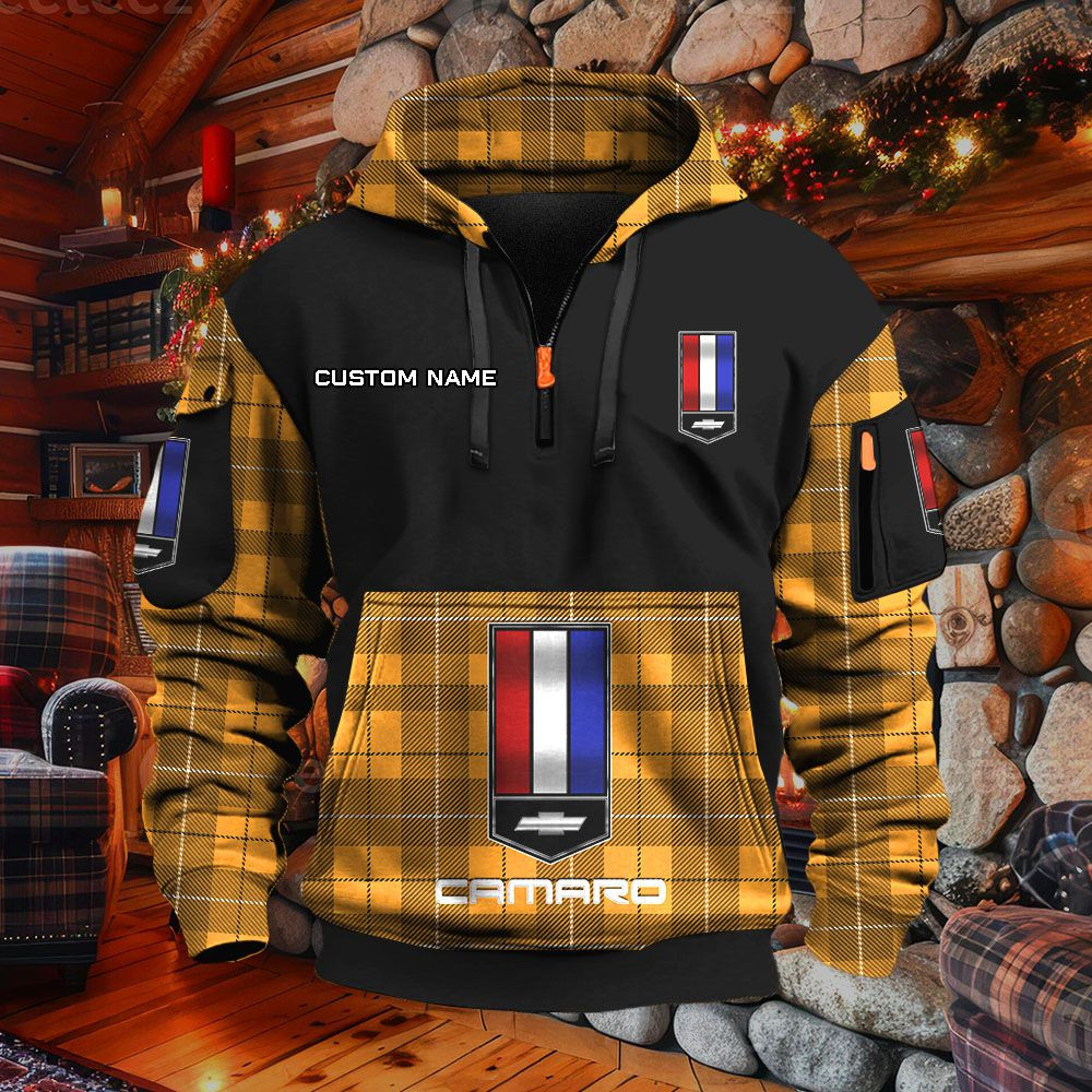 Sweat à capuche à demi-zip Chevrolet Camaro – Image 9