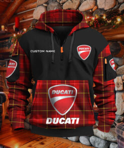 Sweat à capuche à demi-zip Ducatti