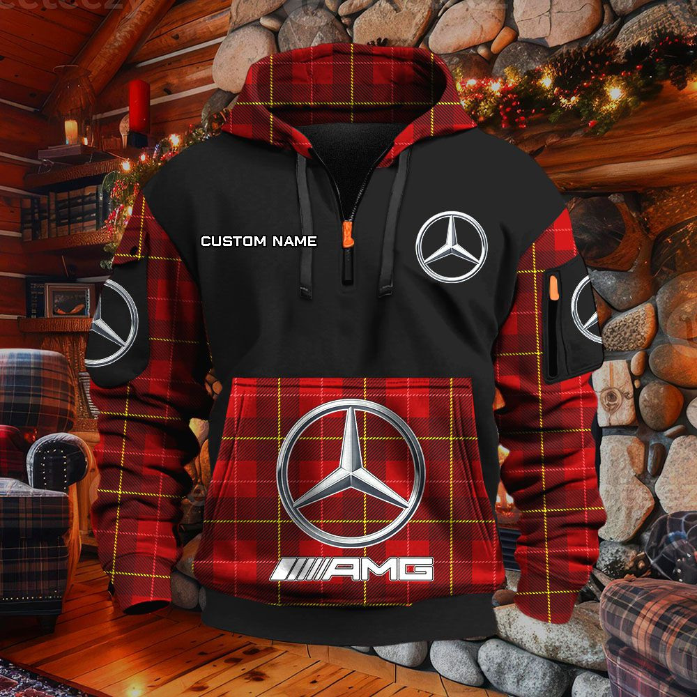 Sweat à capuche à demi-zip Mercedes-AMG – Image 3