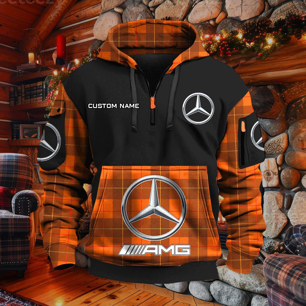 Sweat à capuche à demi-zip Mercedes-AMG – Image 8