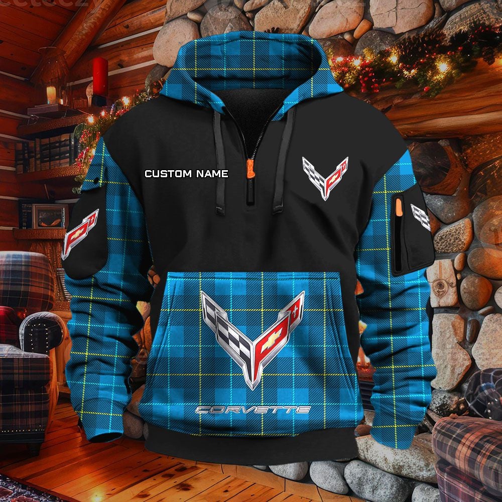 Sweat à capuche à demi-zip Chevrolet Corvette – Image 7