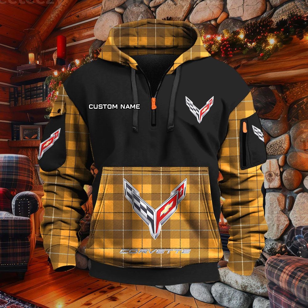 Sweat à capuche à demi-zip Chevrolet Corvette – Image 9