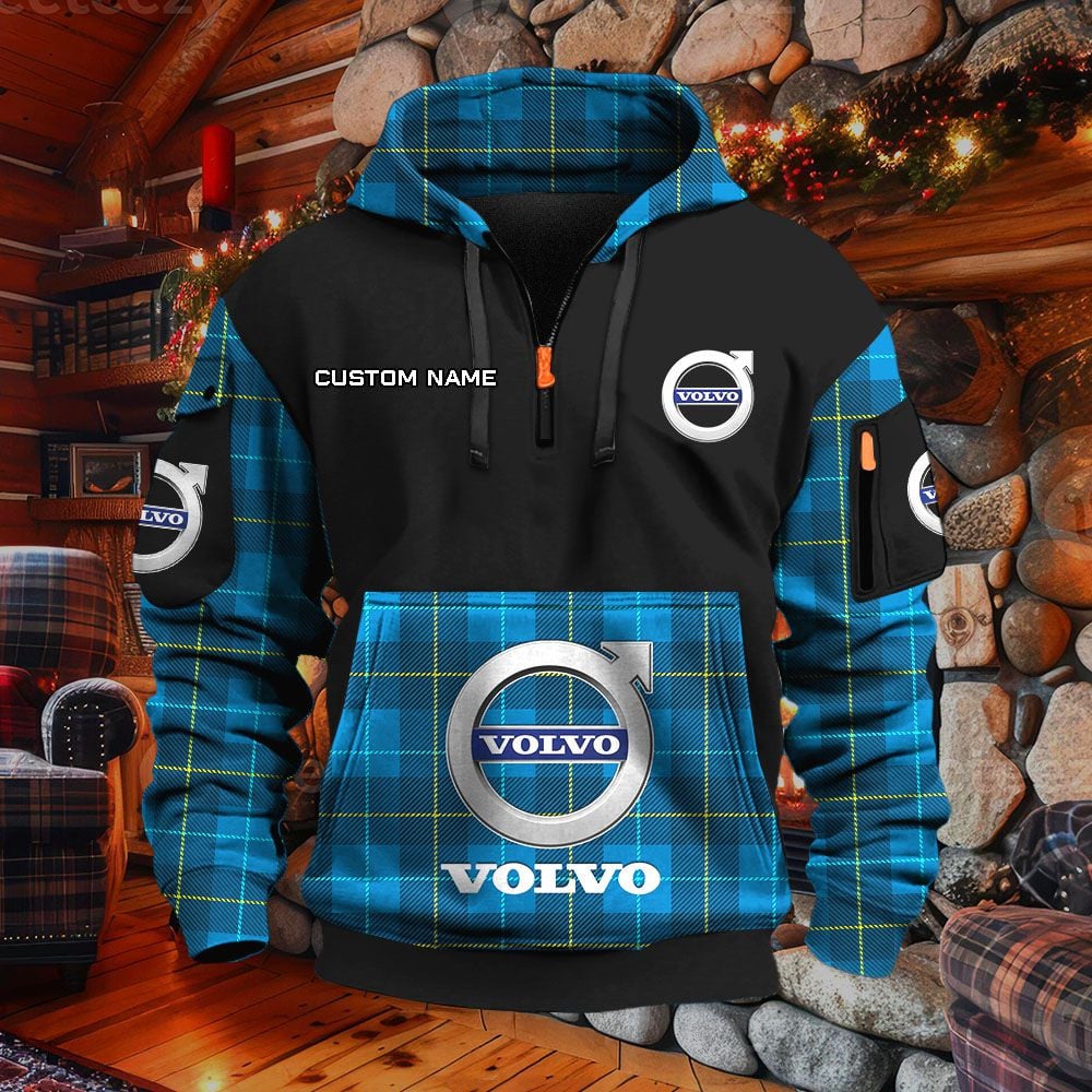 Sweat à capuche à demi-zip Volvo – Image 7