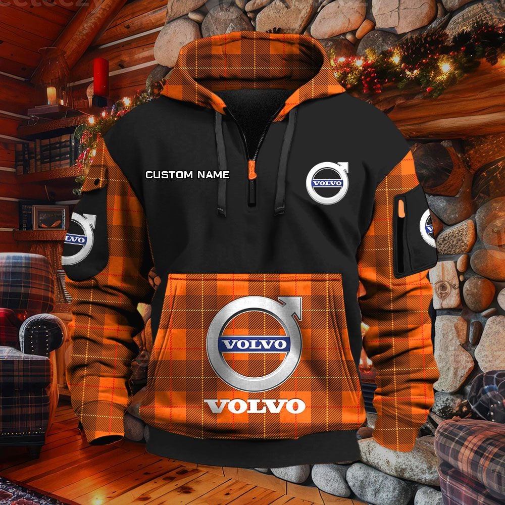 Sweat à capuche à demi-zip Volvo – Image 8