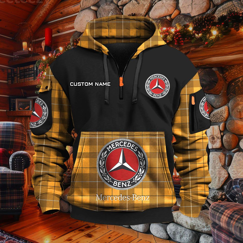 Sweat à capuche à demi-zip Mercedes-Benz – Image 9