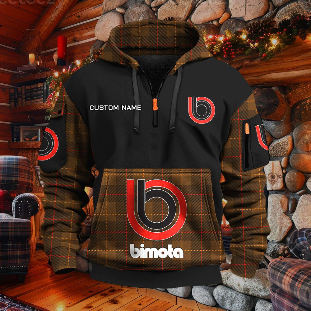 Sweat à capuche à demi-zip Bimota Motorcycles – Image 4