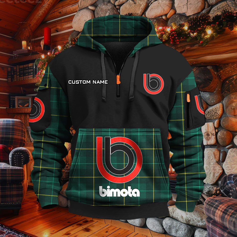 Sweat à capuche à demi-zip Bimota Motorcycles – Image 5