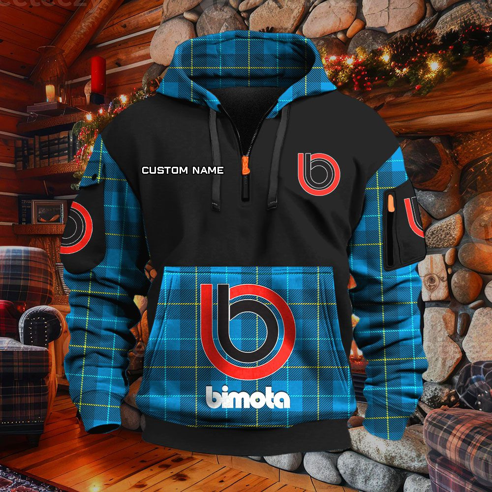 Sweat à capuche à demi-zip Bimota Motorcycles – Image 7