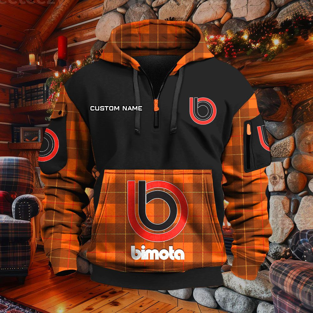 Sweat à capuche à demi-zip Bimota Motorcycles – Image 8