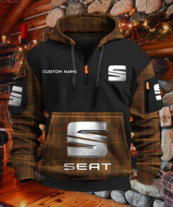 Sweat à capuche à demi-zip Seat