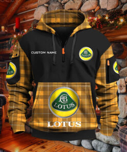 Sweat à capuche à demi-zip Lotus