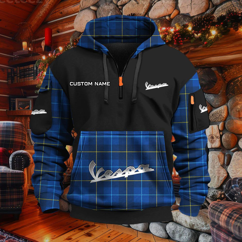 Sweat à capuche à demi-zip Vespa – Image 7