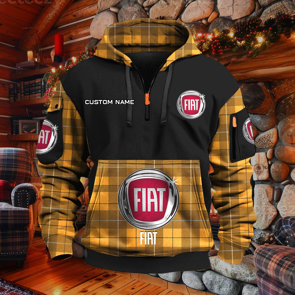 Sweat à capuche à demi-zip Fiat – Image 9