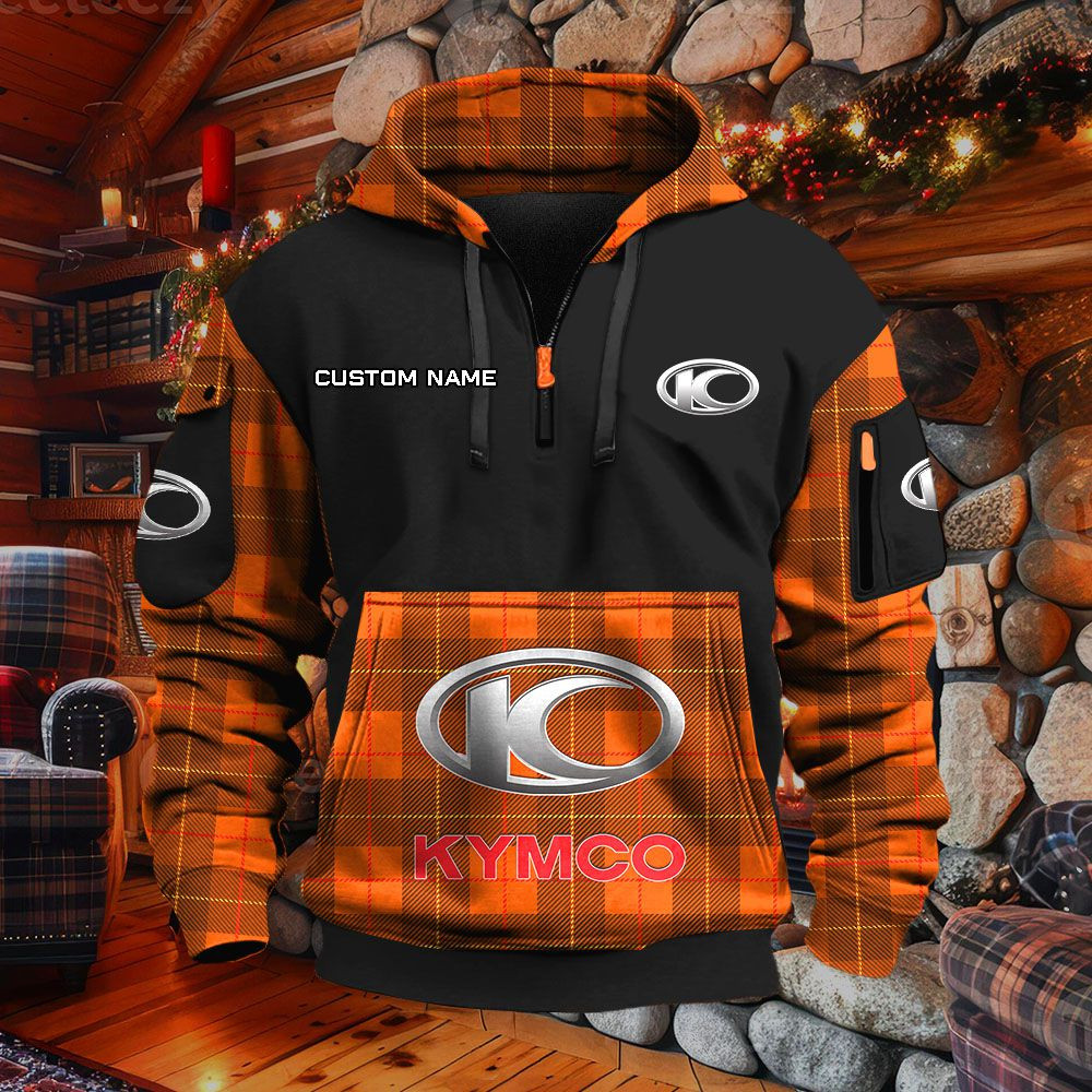 Sweat à capuche à demi-zip Kymco Motorcycles – Image 8