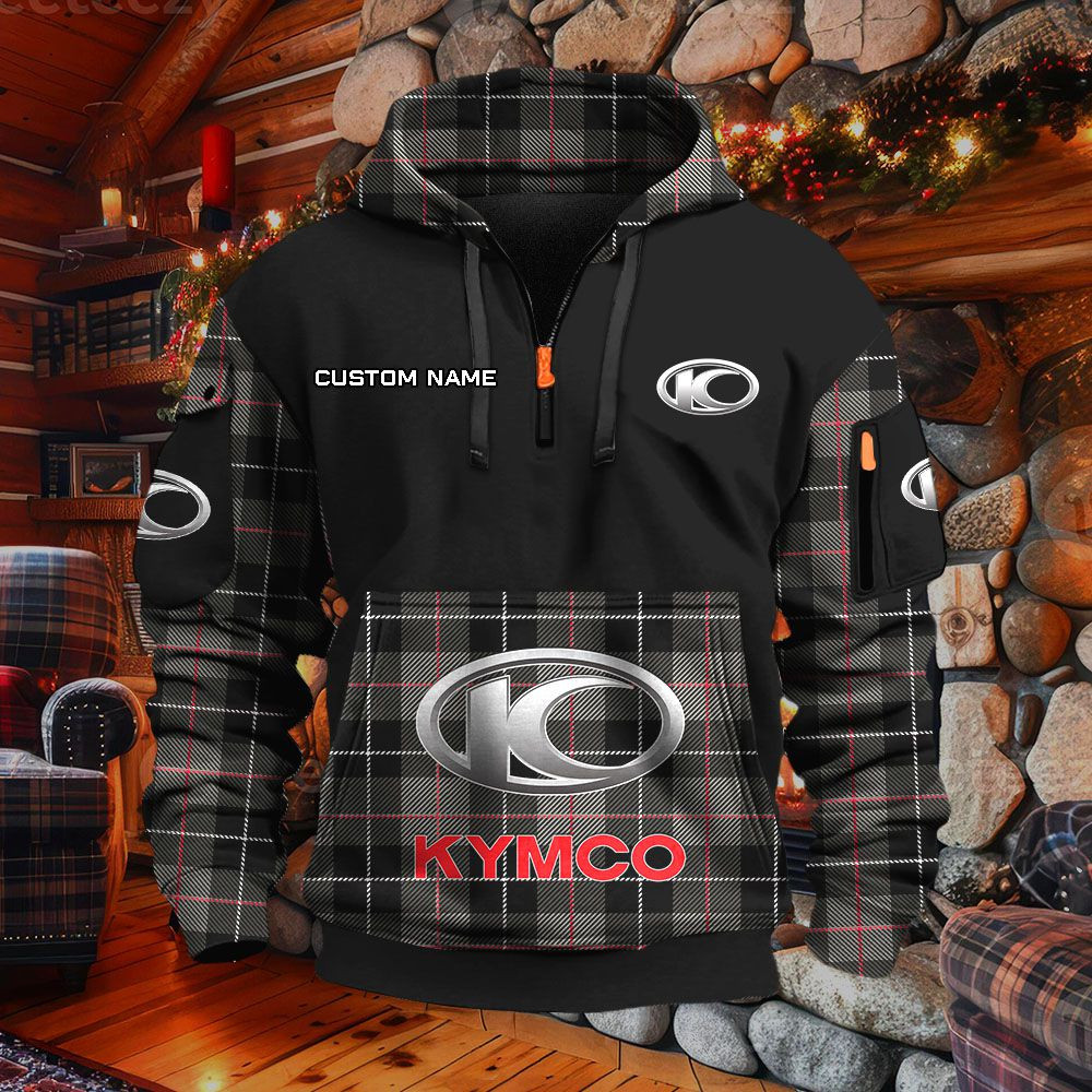 Sweat à capuche à demi-zip Kymco Motorcycles