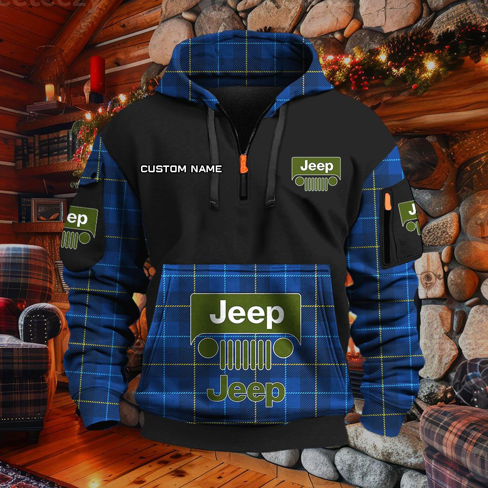 Sweat à capuche à demi-zip Jeep – Image 6