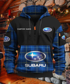 Sweat à capuche à demi-zip Subaru