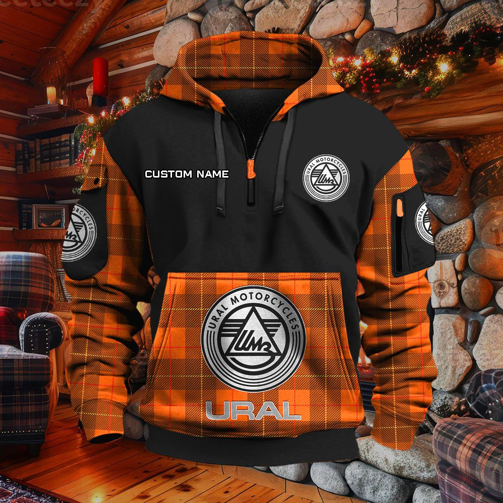 Sweat à capuche à demi-zip Ural Motorcycles – Image 8