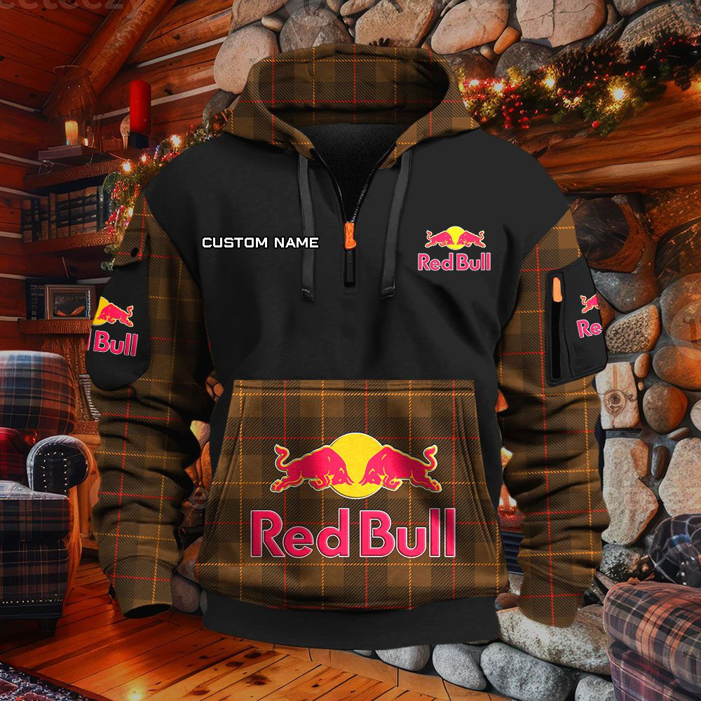 Sweat à capuche à demi-zip Red Bull – Image 4