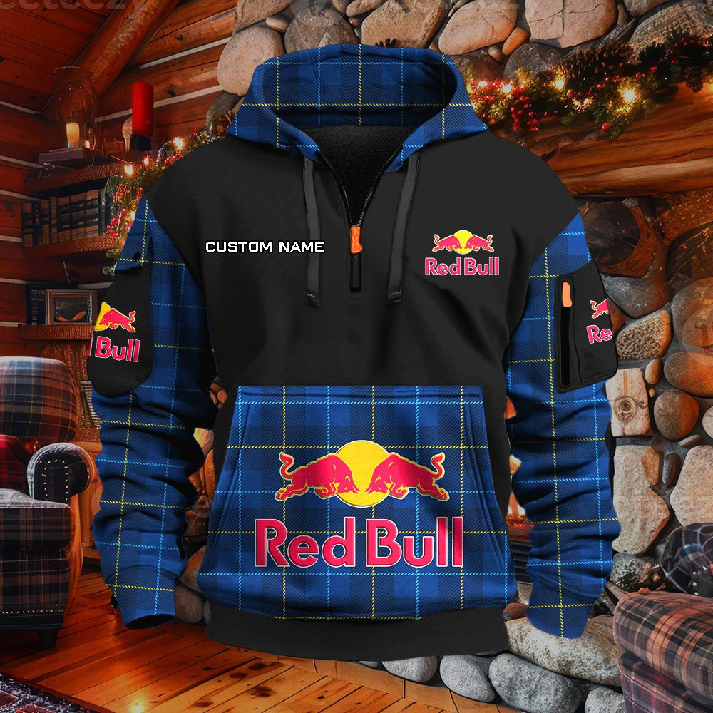 Sweat à capuche à demi-zip Red Bull – Image 6