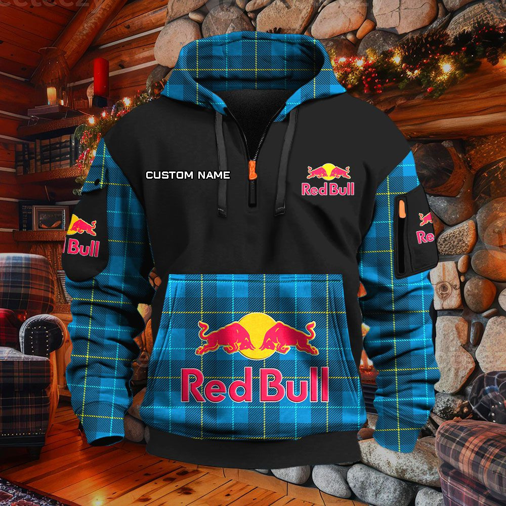 Sweat à capuche à demi-zip Red Bull – Image 7