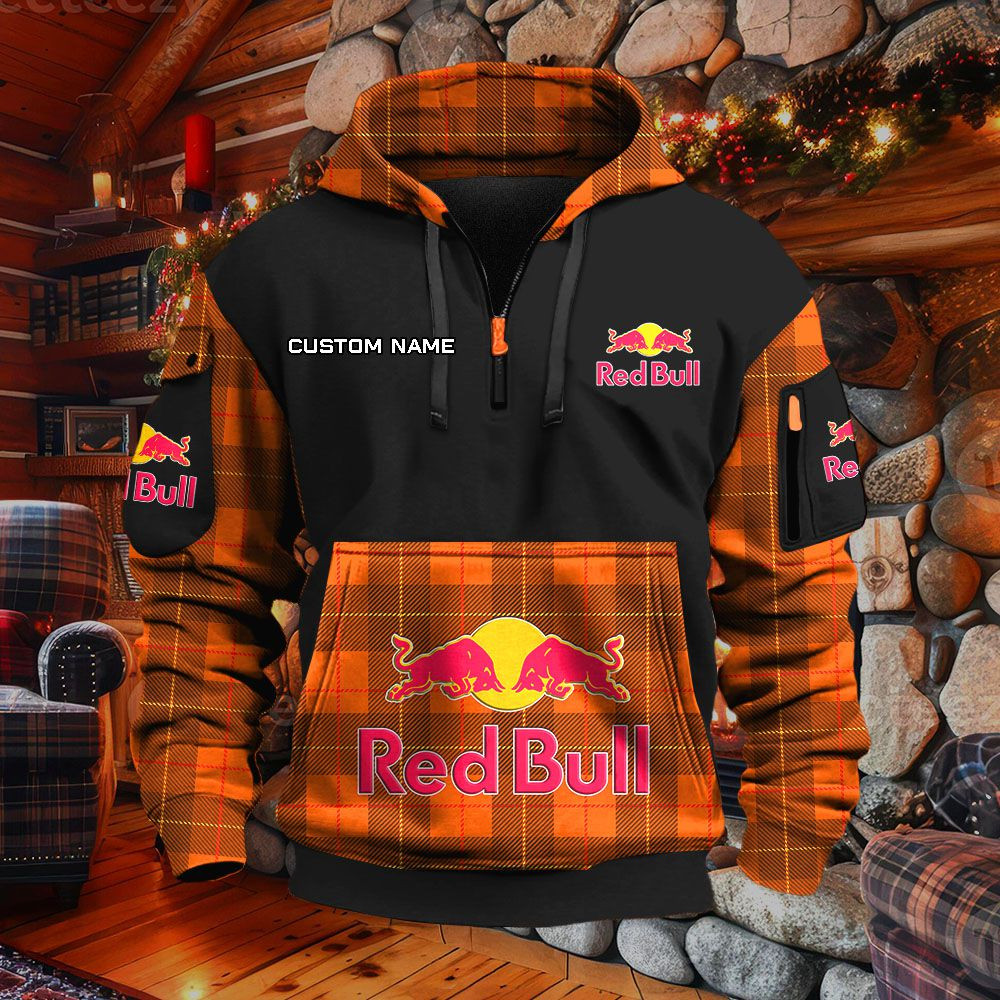 Sweat à capuche à demi-zip Red Bull – Image 8