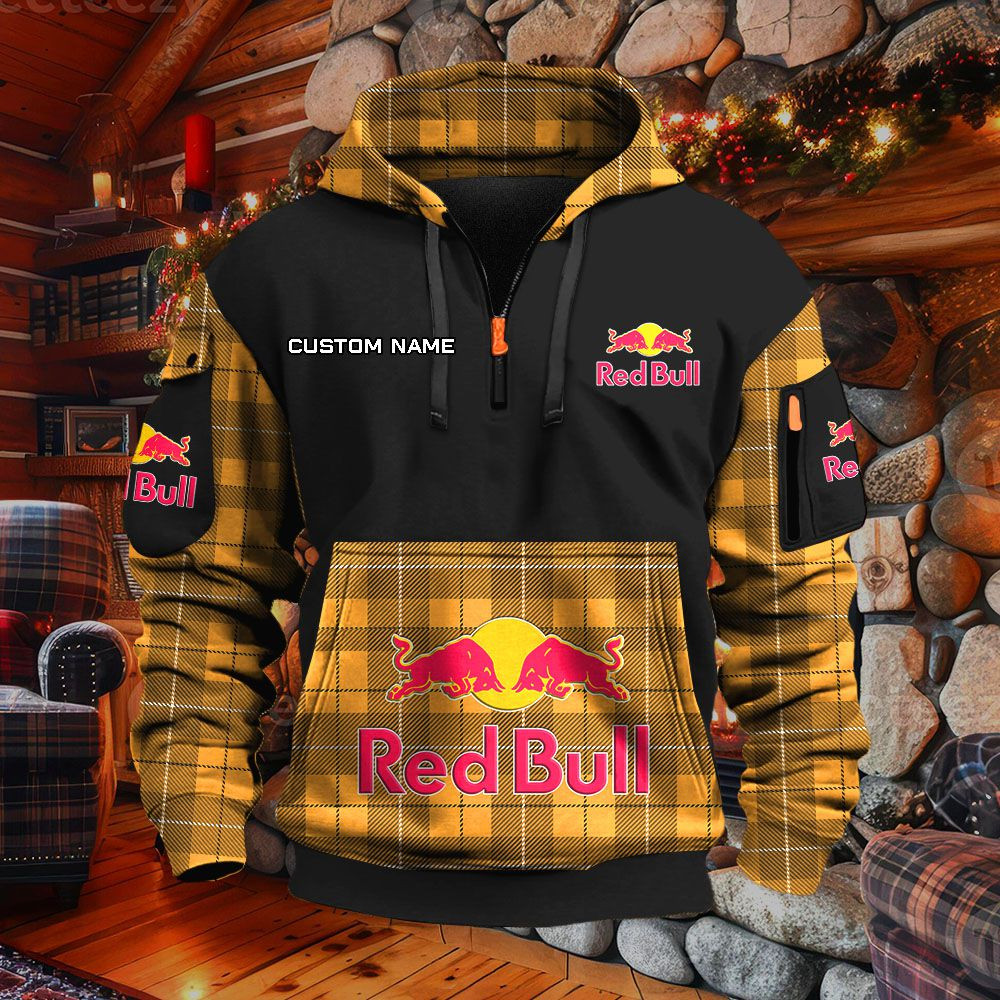 Sweat à capuche à demi-zip Red Bull – Image 9