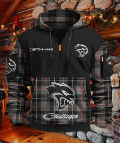 Sweat à capuche à demi-zip Dodge Challenger