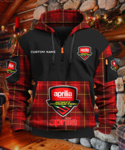 Sweat à capuche à demi-zip Aprilia