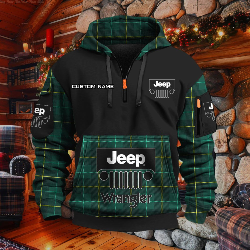 Sweat à capuche à demi-zip Jeep Wrangler – Image 5