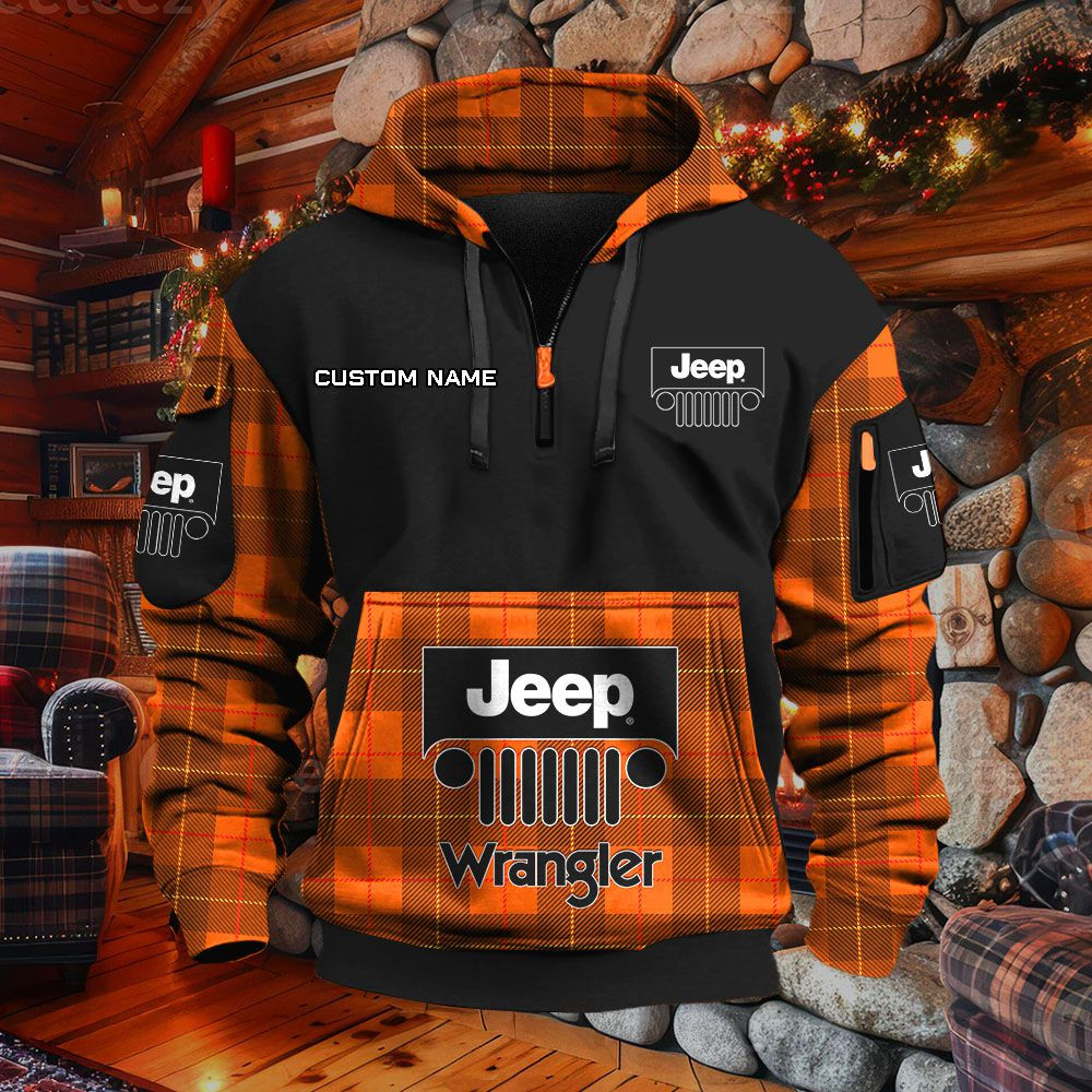 Sweat à capuche à demi-zip Jeep Wrangler – Image 8