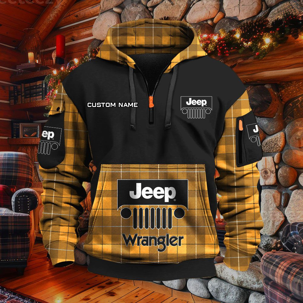 Sweat à capuche à demi-zip Jeep Wrangler – Image 9