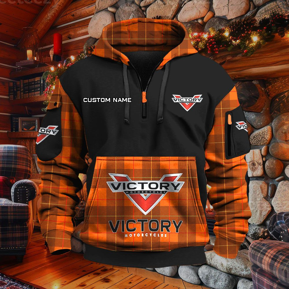 Sweat à capuche à demi-zip Victory Motorcycles – Image 8