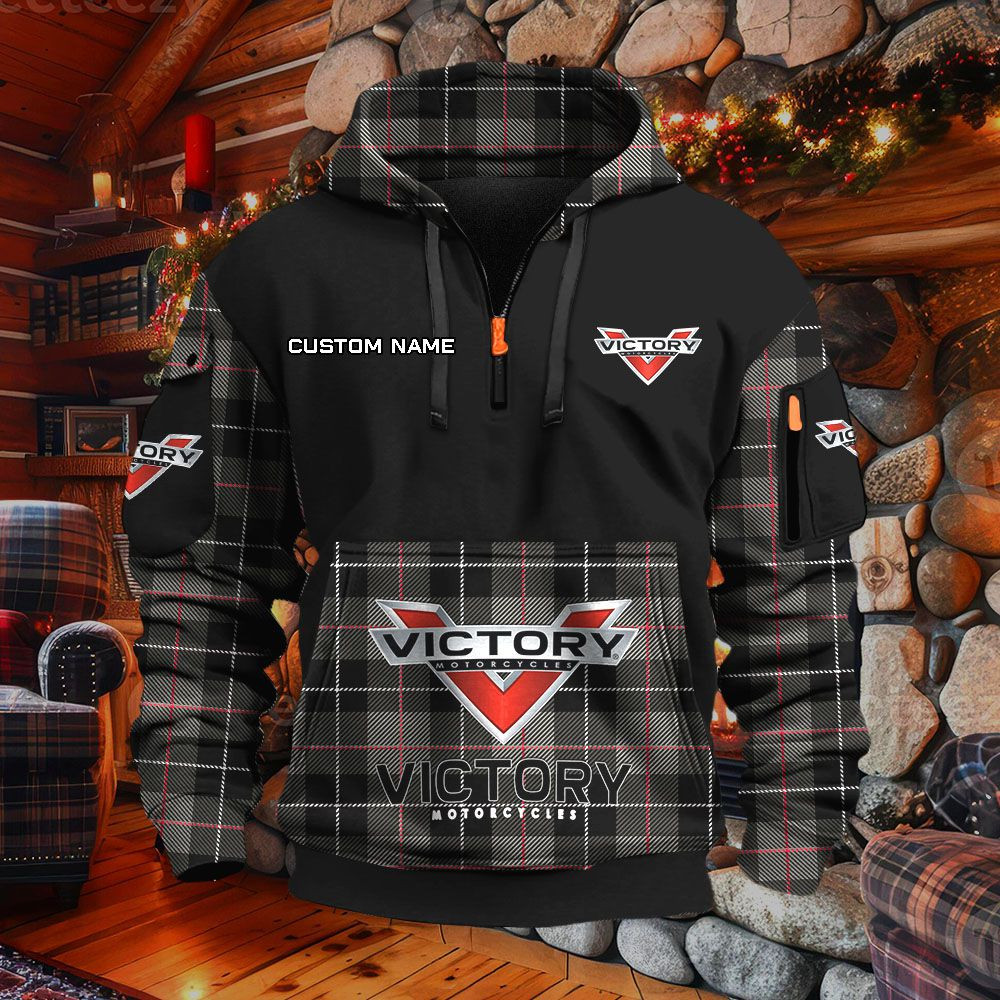 Sweat à capuche à demi-zip Victory Motorcycles