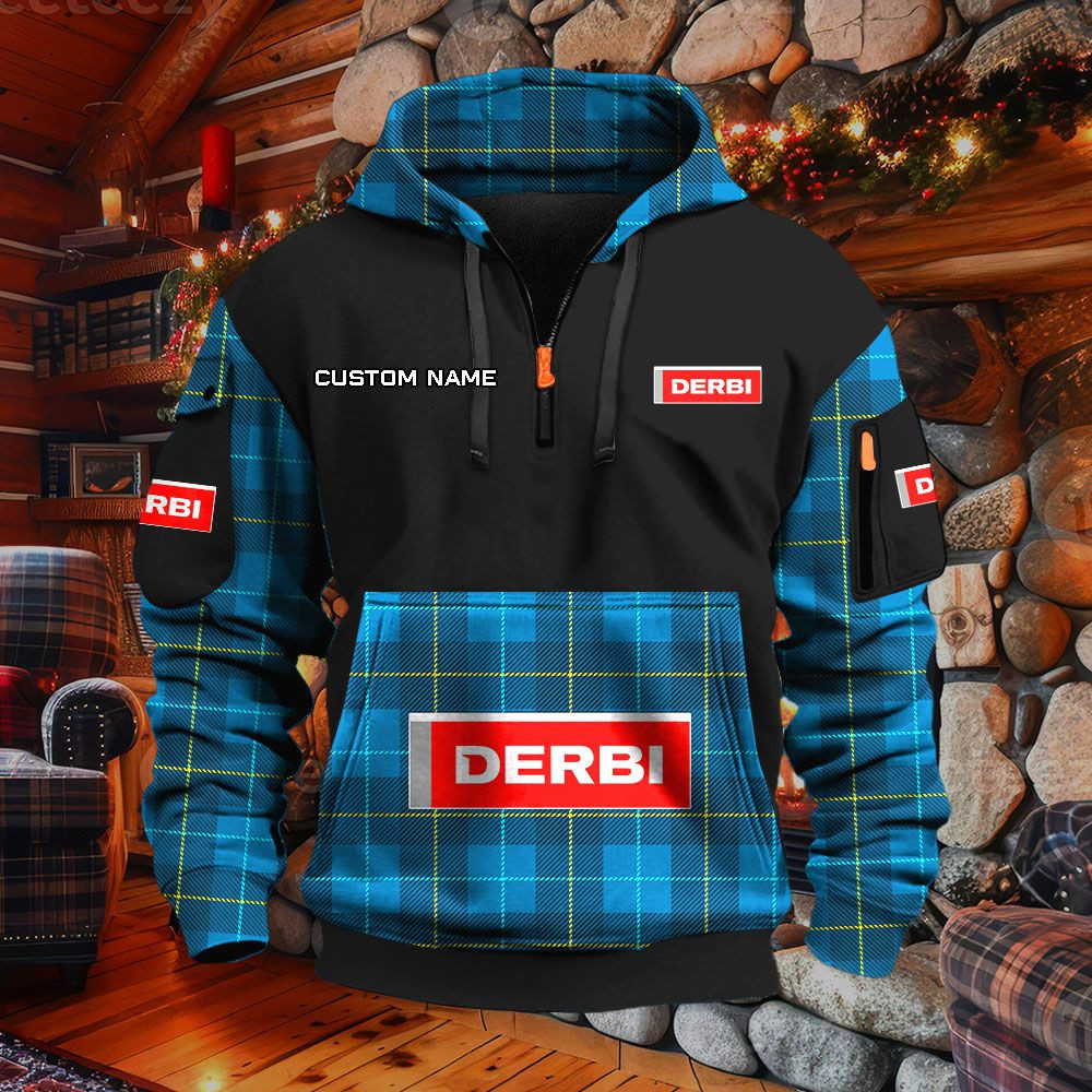 Sweat à capuche à demi-zip Derbi Motorcycles – Image 7